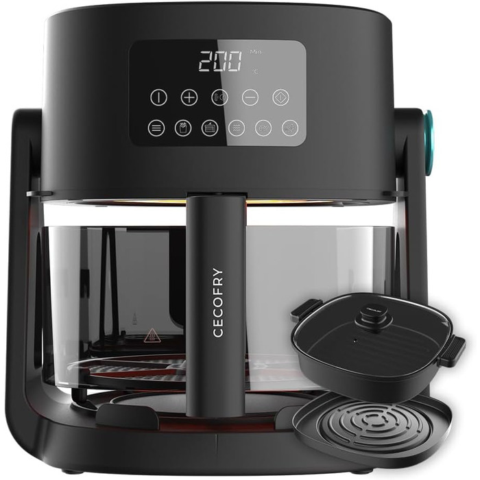 Фритюрниця, гриль та духовка Cecotec Cecofry FoodCourt 11000 Connected: 11 л, 1850 Вт, 3-в-1, 8 програм, Wi-Fi, 40-230ºC