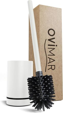 Набір для чищення унітазу з нержавіючої сталі з силіконовою щіткою | Без кріплення до стіни | Змінний насаджувач | З піддоном для крапель