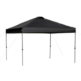 Outsunny Garden Gazebo 2.95x2.95m Folding Gazebo Pop-up with Stakes & Tie-Down Ropes Made of Oxford Fabric UV Protection Black