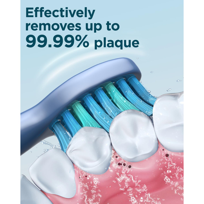 Електрична звукова зубна щітка для дорослих та дітей з 8 насадок, 5 режимів, робота до 120 днів, перламутрово-рожевого кольору