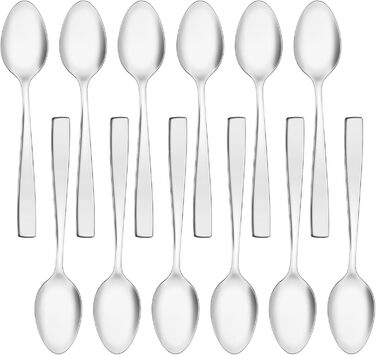 Набір ложок для лате макіато, 8 шт., 24 см, нержавіюча сталь, для десертів, кави, молочних коктейлів, миючі в посудомийній машині