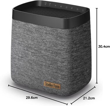 Зволожувач повітря Stadler Form Karl, тихий та потужний випарник для приміщень до 100 м², 4 режими зволоження, керування через додаток, чорний