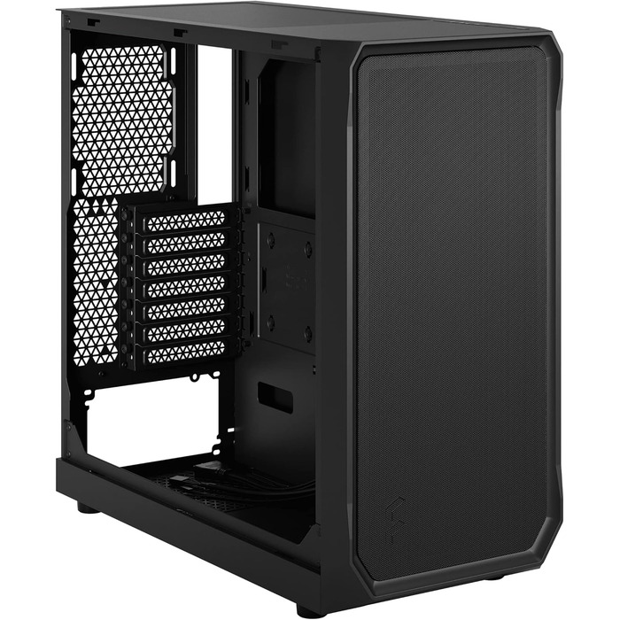 Корпус для ПК Fractal Design Focus 2 Black з темним склом та сітчастою передньою панеллю. В комплекті 2 вентилятори 140 мм. ATX