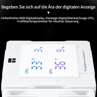Кулер для процесора Thermalright Peerless Assassin 120 Digital ARGB White — двовежевий повітряний охолоджувач з цифровим дисплеєм, для AM4/AM5, LGA1851/1700/1200/115X