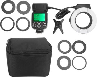 LED кільцева лампа Ringblitz з TTL та автофокусом для камер Nikon D7100, D7000, D5200, D5000, D3200, D3100, D90, D300S, D600