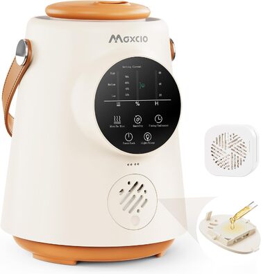 Зволожувач повітря Maxcio 2.5L для дитячої кімнати, охолоджувальний туман, поворотна на 360°, тихий 28dB, великий сенсорний екран, для кімнати, росту рослин, білий