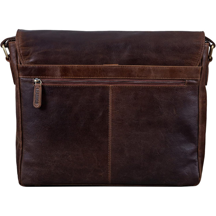 LEABAGS Лaptовна сумка Оксфорд шкіряна чоловіча/жіноча 15 дюймів – Messenger Bag з натуральної шкіри – робоча сумка, сумка через плече 38x31x10 см