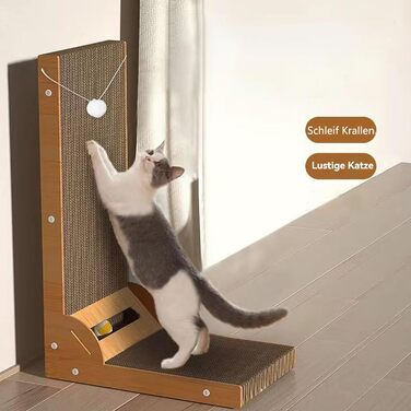 Ліжко для кота на батарею, грілка для кота, підвісне ліжко для кота, ліжко-грілка для кота, ліжко для кота з м'яким плюшевим покриттям, складане ліжко-гамак для кота на батарею, сірий колір 45x30 см (когтеточки для кота коричневого кольору)