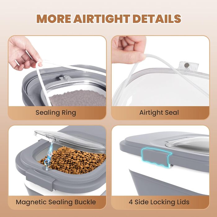 Герметичний контейнер для корму для собак, складаний, набір для корму для котів 