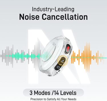 MAONO Бездротовий петличний мікрофон Wave T5 USB-C для iPhone 15/16, Android: 48kHz/24Bit, 30 годин роботи, шумозаглушення, 300м радіус дії