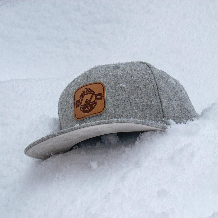 Кепка бейсболка Jumping Bird • Знімна кепка-снуд • Фетр, унісекс, сірий • Легко миється