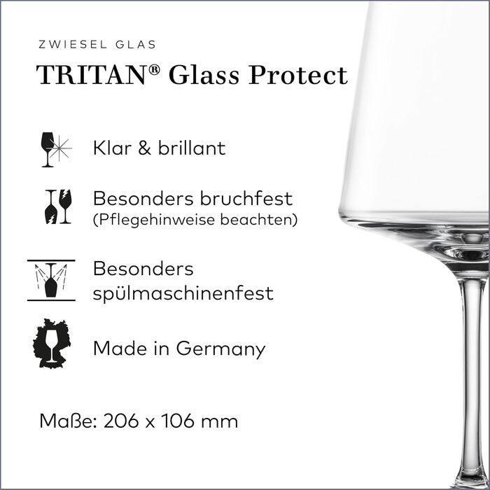 Zwiesel Glas Gin Tonic Glass Echo (4-piece Set), rounded highball glasses for Gin Tonic, dishwasher-safe Tritan crystal glasses, Made in Germany (Art. No. 123385)