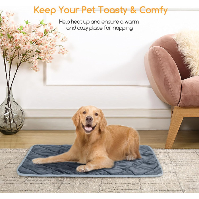 Тепла самонагрівальна ковдра для котів та собак, розмір M (60x45 см)