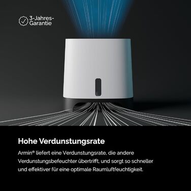 Зволожувач повітря Meaco Armin 300 - для кімнат до 89 м², 4.7 л, для жорсткої та м'якої води