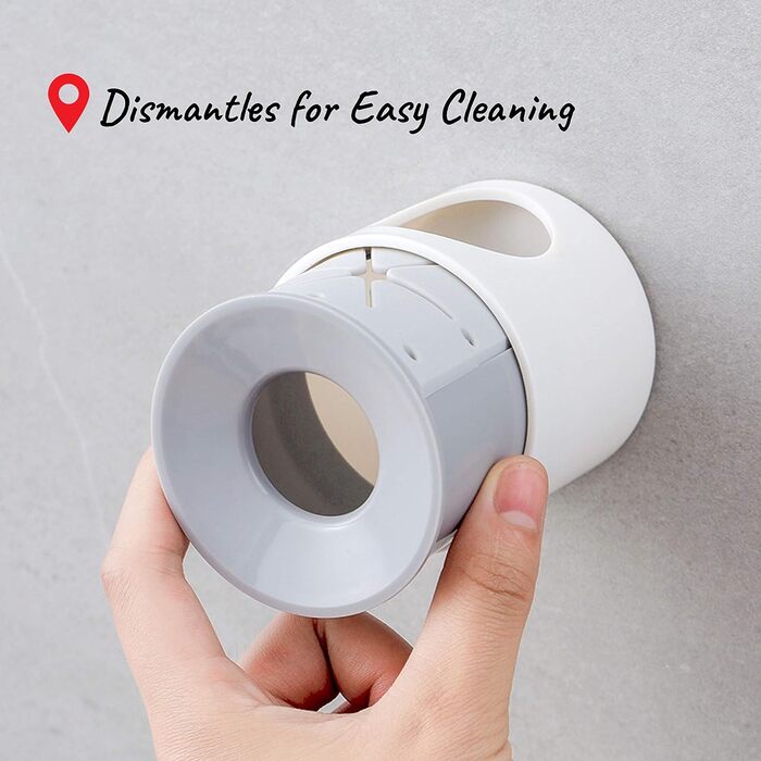 Electric Toothbrush Holder for Bathroom, Wall Mount for Shower, Space-Saving, Bathroom Storage, Organizer, Kids Toothbrush Holder, Bathroom Decor (4, gray)