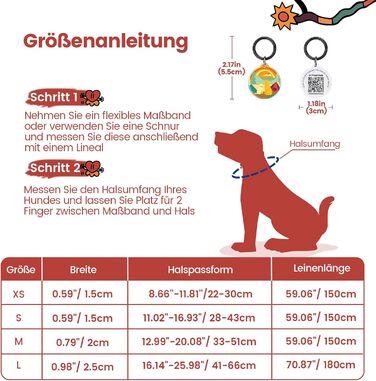 Набір повідка та нашийника для собак, регульований, для щоденних прогулянок, червоний, XS (22-30 см, повідка 1.5 м)