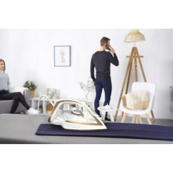 Праска Tefal Puregliss FV8042E0 біло-золотиста, Durilium AirGlide, 2900 Вт