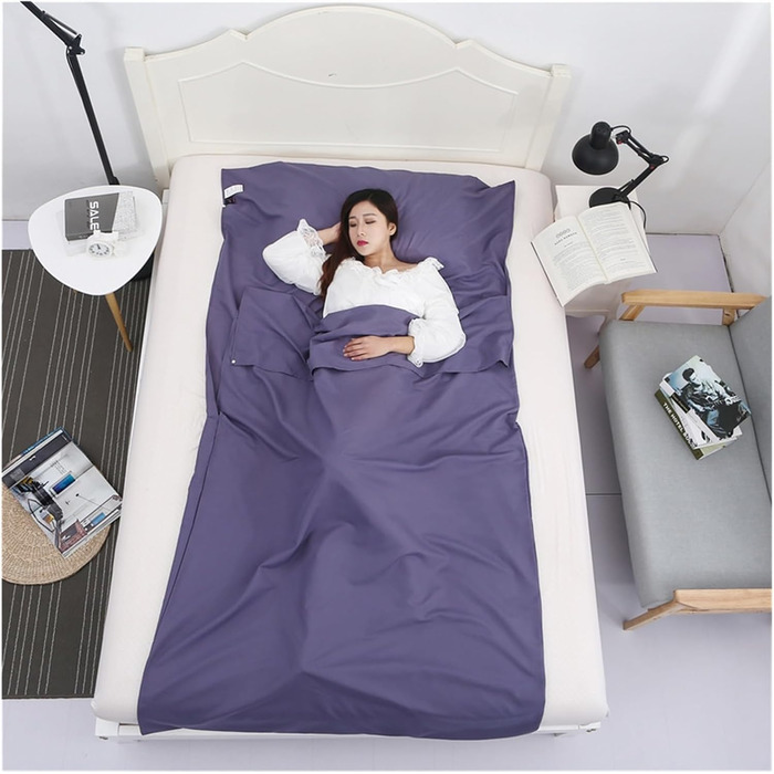 GIJMZY Sleeping Bag Liner Breathable Portable Sleeping Bag Liner Sleeping Bag Travel Mat Camping Outdoor Sleeping Bag Set Hotel Room Liner