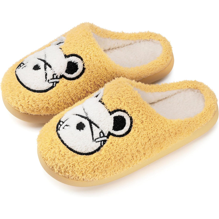 Тапочки зимові Mishansha для жінок та чоловіків, теплі плюшеві, з піною Memory Foam, розмір 36-47, жовті