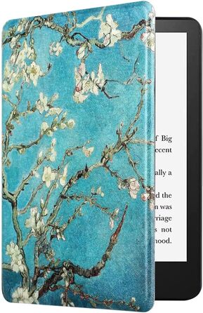 Чохол MOKASE для Kindle Paperwhite 5/6/7 (2012-2016), синтетична шкіра, функція авто-сон, Blossom