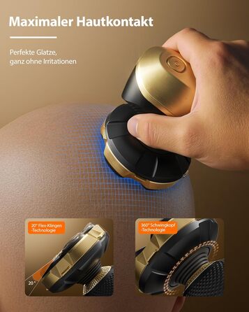 Машинка для стрижки волосся чоловіча електрична 5-в-1 Titan (Gold) IPX7, USB-C, LED-дисплей