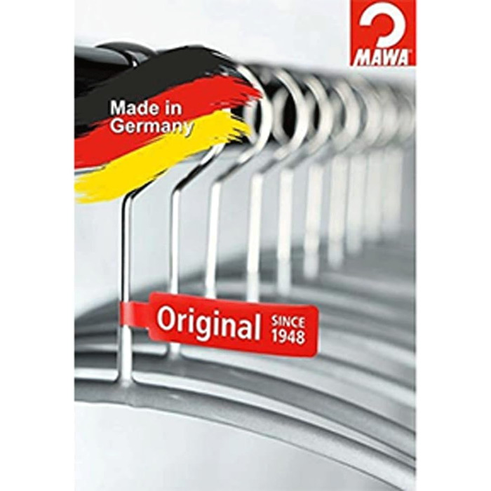 MAWA Clothes Hangers Light, Set of 20 space-saving and non-slip hangers, ideal for shirts and blouses, with 360° rotatable hook and non-slip coating, 42 cm, Black