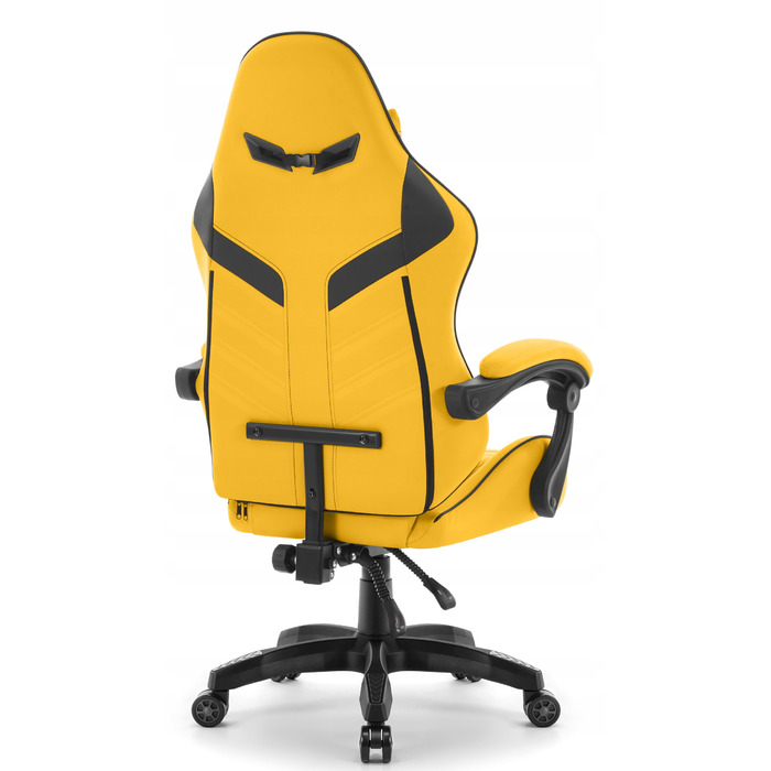 Ігрове офісне крісло Hell's Chair HC-1007 2.0 Yellow, обертове, екошкіра
