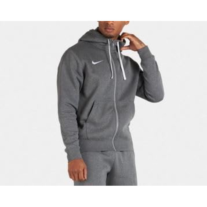 Чоловіча толстовка Nike Park 20 Full Zip Hoodie з капюшоном на блискавці, Charcoal Heather/White, розмір S
