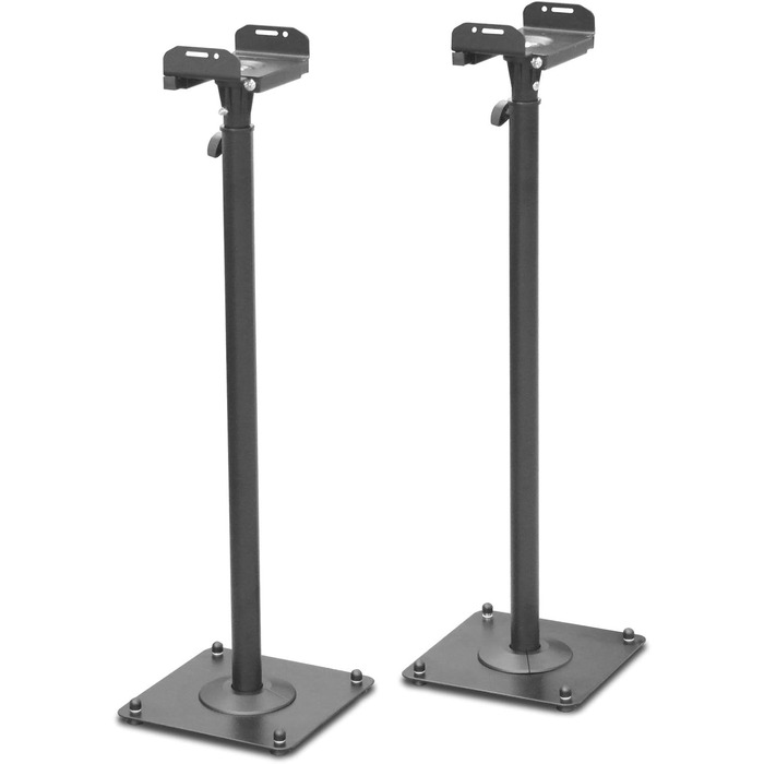 Підставка для колонок Drall BS16B (2 шт.) - металеві стійки для акустики, регульована висота, з кабелепроводом, чорний колір