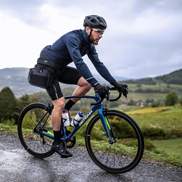 Тактична нагрудна сумка на ногу Jueachy, водонепроникна, для риболовлі, кемпінгу, чорного кольору (великий об'єм)