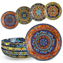 Набір супових тарілок Vancasso (6 шт) з порцеляни, 840 мл – для супу, салату, рамену, мюслі, пасти та десерту