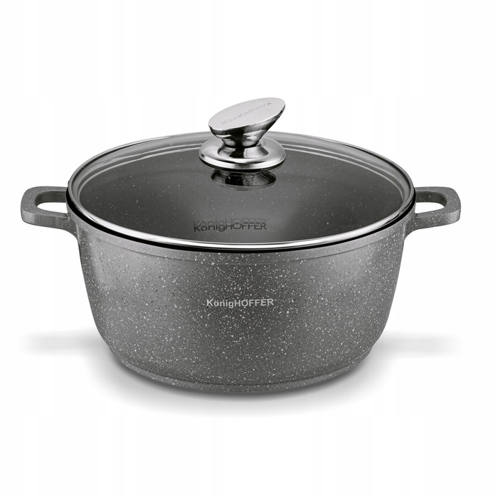 Набір алюмінієвих каструль Konighoffer Pollo Grey, 12 предметів