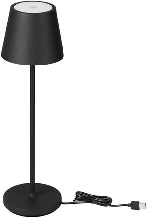 LED-лампа настільна V-TAC VT-7522 чорна з бездротовим живленням, сенсорне керування, акумулятор 4400 mAh, IP54, 3000K, 2W (для дому та вулиці)