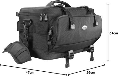 Сумка для камери Mantona New York з внутрішнім розділенням: для об'єктивів, системних та дзеркальних камер, аксесуарів, з дощовиком та регульованим ременем