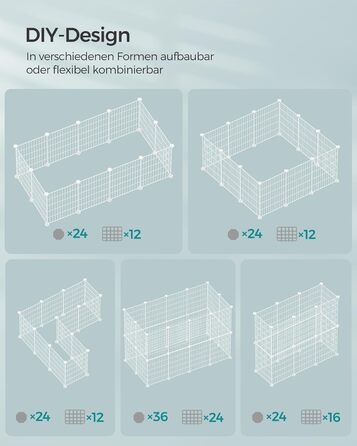 Клітка для кроликів та морських свинок SONGMICS LPI01H - металева, 123 x 63 x 41 см