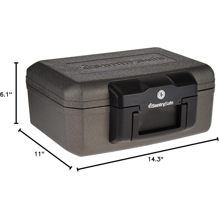 Вогонетривкий сейф для документів з ключовим замком (компактний)