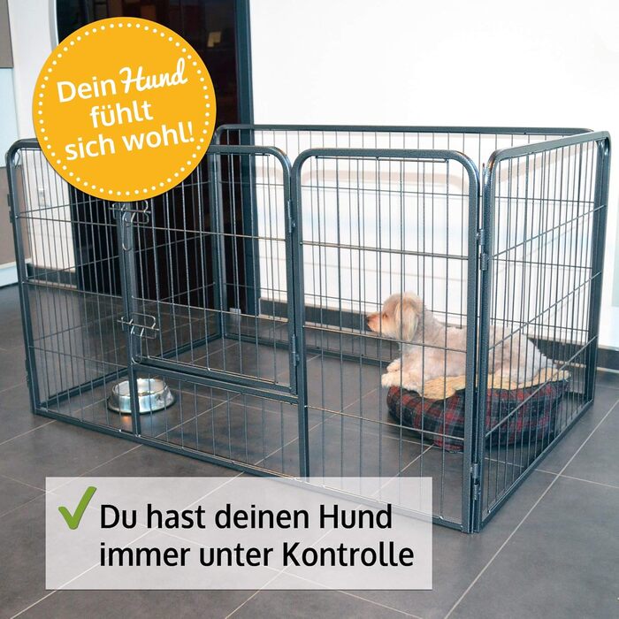Zooprinz Freilaufgehege для собак (загон) - ідеальний вольєр для цуценят та великих собак, стабільне плетіння, 4 моделі, 70,5 см