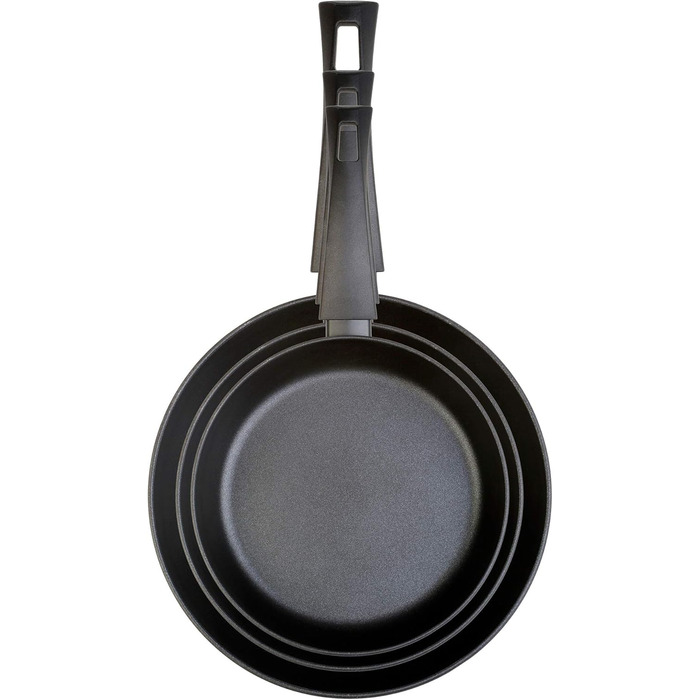 Набір сковорідок WECOOK Ecogreen 3 шт 18-20-24 см, алюміній, індукція, екологічне антипригарне покриття без PFOA, для всіх плит, чорний