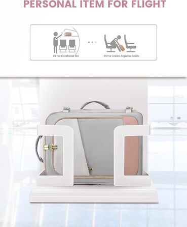 LOVEVOOK Рюкзак для ручної поклажі 40L, жіночий водонепроникний рюкзак для подорожей з відділенням для взуття, рюкзак для ноутбука (17.3 дюйми) сірий+рожевий+бежевий