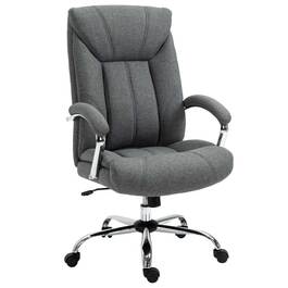 Vinsetto Ergonomic Office Chair, Height Adjustable with Rocking Function in Grey for Office and Home Office
