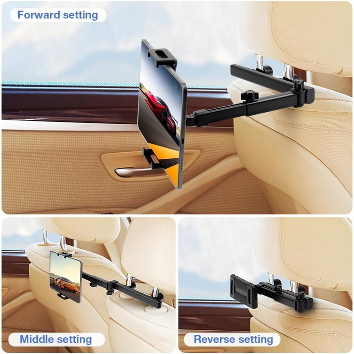Тримач для планшета в авто AXFEE, висувний, універсальний, для iPad, iPhone, Switch, смартфонів 4.7-16 дюймів