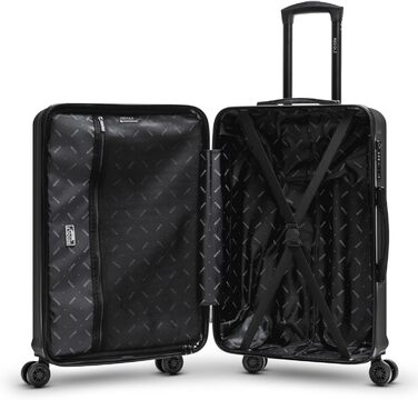 Набір валіз REDOLZ 3 шт. | Легкі дорожні валізи з ABS | Чоловічі/Жіночі | 4 колеса & TSA-замок (Essentials 07) (Чорний, валіза M (67 см))