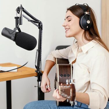 Тримач для мікрофона SM7B YOUSHARES 04 з поп-фільтром - Шарнірний мікрофонний стійка для студійного мікрофона Shure SM7B XLR