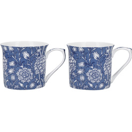 V&A 2-Piece Set William Morris - Wild Tulip Fine Bone China Mug, 230 ml (8 fl oz)