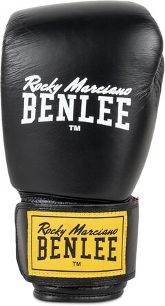 Боксерські рукавички BenLee з натуральної шкіри Fighter Black/Red, 16 oz, одинарні