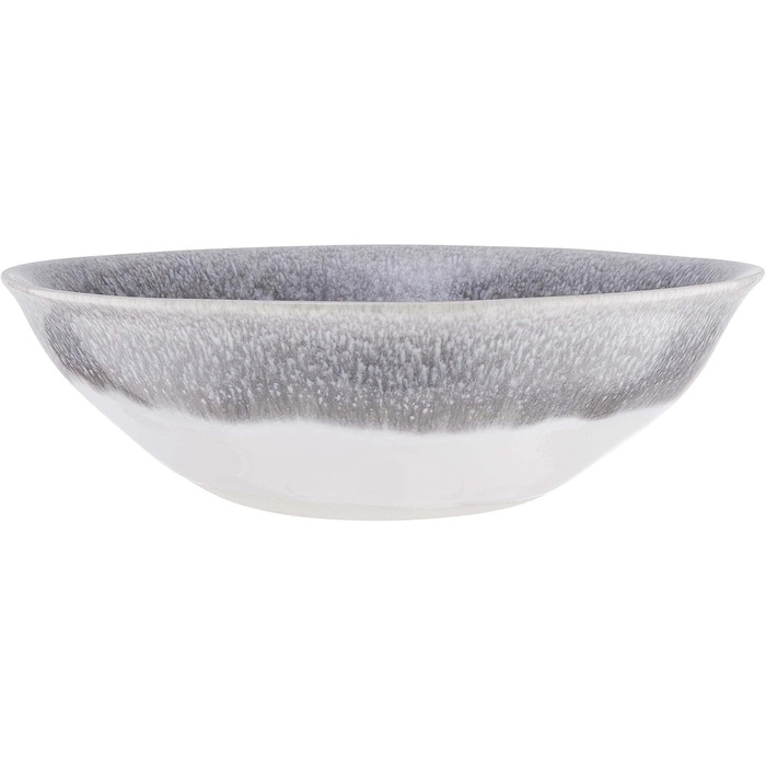 Набір посуду BUTLERS Atlantis 12 предметів з каменю (тарілки та миски) | Сірий посуд для 4 осіб | Мікрохвильова та посудомийна машини | Boho-стиль