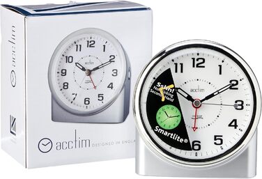 Acctim 14287 Central Alarm Clock, Silver