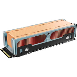 Радіатор охолодження JEYI Q150 M.2 SSD, мідні ребра з алюмінієвою рамкою, пасивний – Finscold Q150–1,7 mm