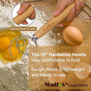 Набір міксерів Walfos (2 шт.) - 13см + 18см, нержавіюча сталь, для збивання яєць, приготування, кулінарії