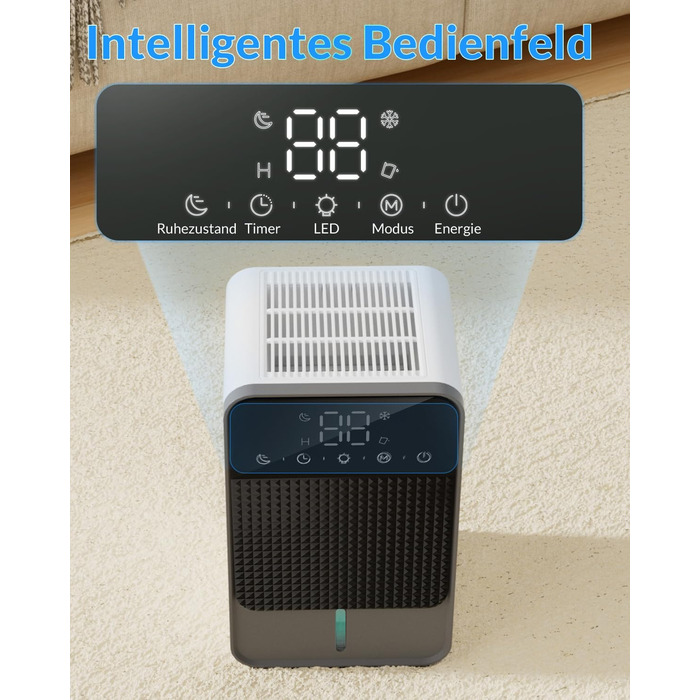 Електричний осушувач повітря Jialexin 1500 мл, портативний, тихий, з автовимкненням для квартири, ванної кімнати, підвалу та кухні